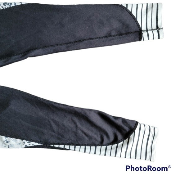 APANA ANIMAL PRINT BLACK & WHITE LEGGINGS - M - Picture 5 of 9